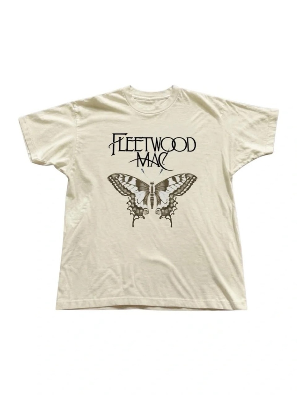 Cream Fleetwood Mac Butterfly Graphic Tee